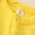 large stock yellow cardigan sweater Knitwear coat for kids